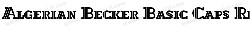 Algerian Becker Basic Caps Regular字体转换